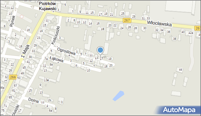 Piotrków Kujawski, Ogrodowa, 15, mapa Piotrków Kujawski