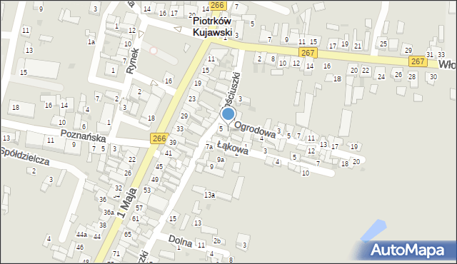 Piotrków Kujawski, Ogrodowa, 2, mapa Piotrków Kujawski