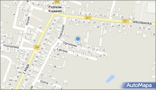 Piotrków Kujawski, Ogrodowa, 3, mapa Piotrków Kujawski