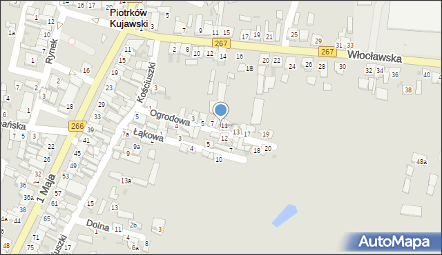 Piotrków Kujawski, Ogrodowa, 9, mapa Piotrków Kujawski