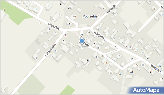 Pogrzebień, Ogrodowa, 2, mapa Pogrzebień