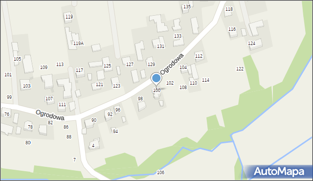 Polanka Wielka, Ogrodowa, 100, mapa Polanka Wielka