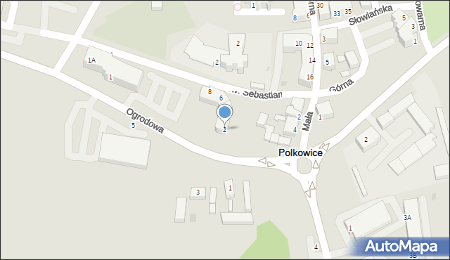 Polkowice, Ogrodowa, 2, mapa Polkowice