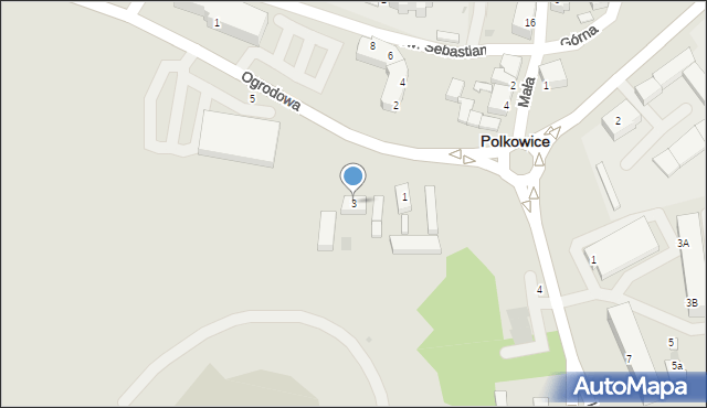 Polkowice, Ogrodowa, 3, mapa Polkowice