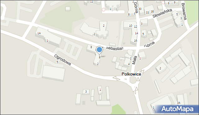 Polkowice, Ogrodowa, 4, mapa Polkowice