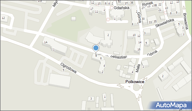 Polkowice, Ogrodowa, 8, mapa Polkowice