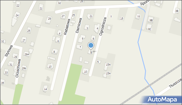 Postoliska, Ogrodnicza, 8, mapa Postoliska