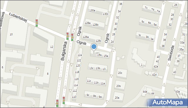 Poznań, Ognik, 15c, mapa Poznania