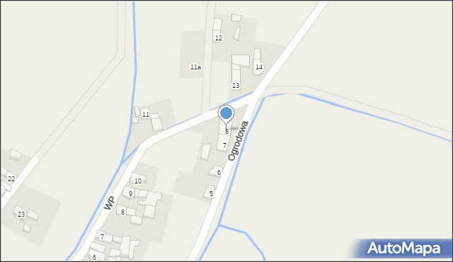 Prusinowice, Ogrodowa, 8, mapa Prusinowice