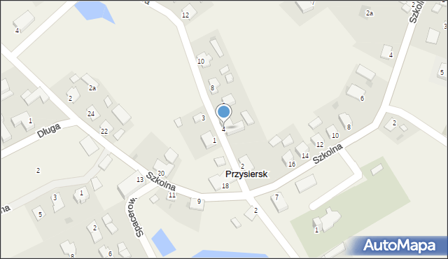 Przysiersk, Ogrodowa, 4, mapa Przysiersk