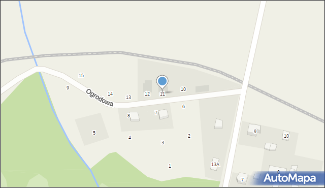 Przytoczna, Ogrodowa, 11, mapa Przytoczna