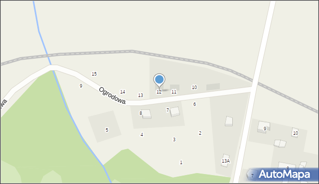 Przytoczna, Ogrodowa, 12, mapa Przytoczna