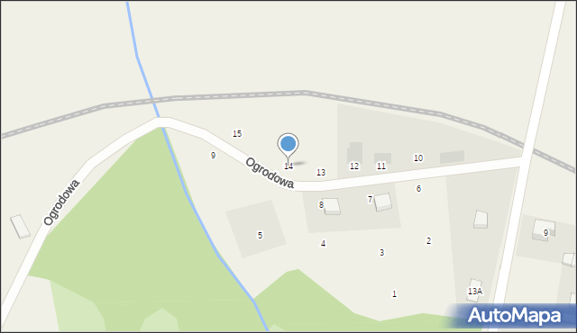 Przytoczna, Ogrodowa, 14, mapa Przytoczna