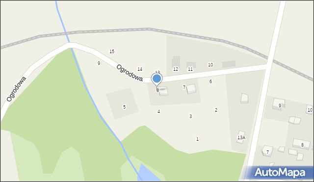 Przytoczna, Ogrodowa, 8, mapa Przytoczna