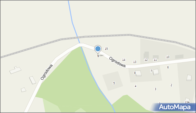 Przytoczna, Ogrodowa, 9, mapa Przytoczna