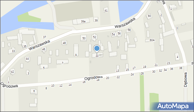 Psucin, Ogrodowa, 11, mapa Psucin