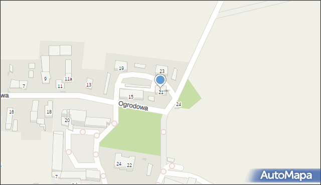 Pszeniczna, Ogrodowa, 21, mapa Pszeniczna