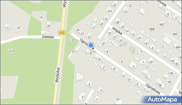 Puszczykowo, Ogrodowa, 21, mapa Puszczykowo