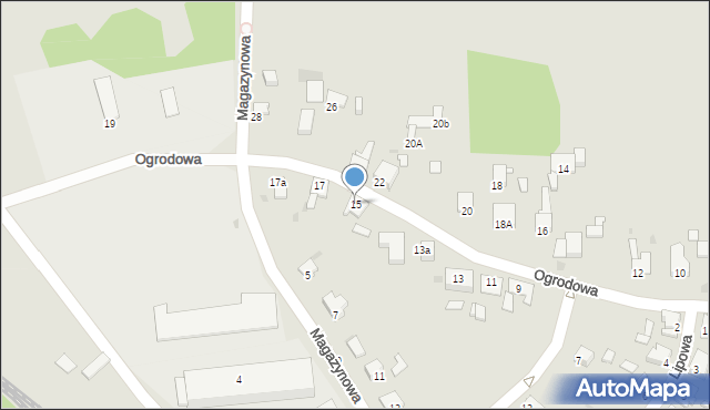 Pyskowice, Ogrodowa, 15, mapa Pyskowice