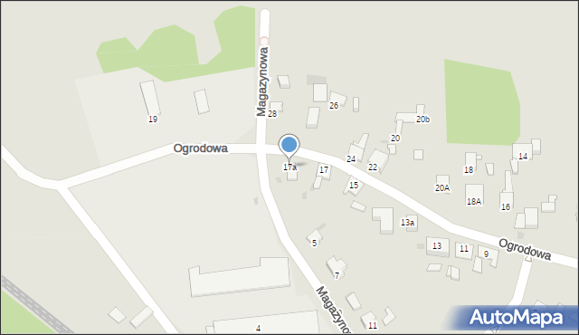 Pyskowice, Ogrodowa, 17a, mapa Pyskowice