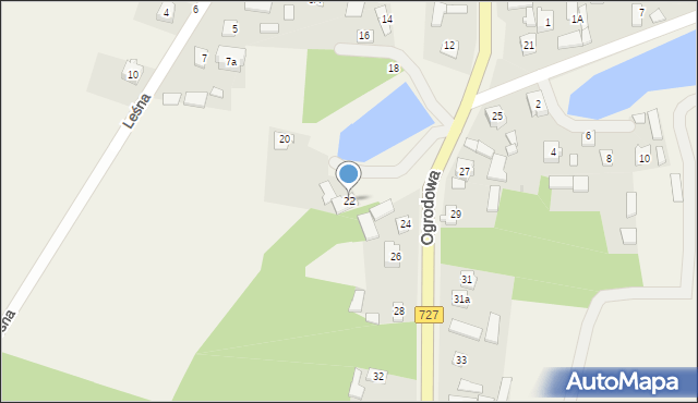 Radestów, Ogrodowa, 22, mapa Radestów