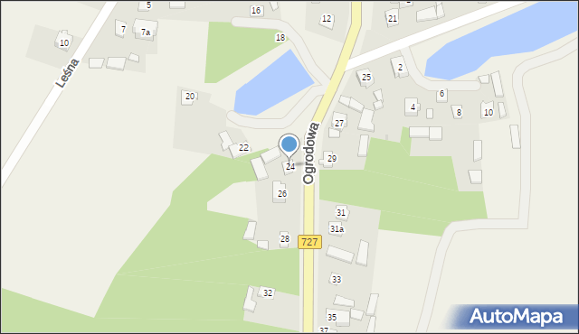 Radestów, Ogrodowa, 24, mapa Radestów