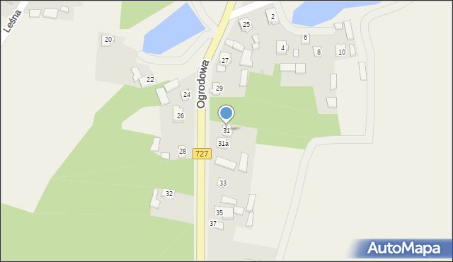 Radestów, Ogrodowa, 31, mapa Radestów