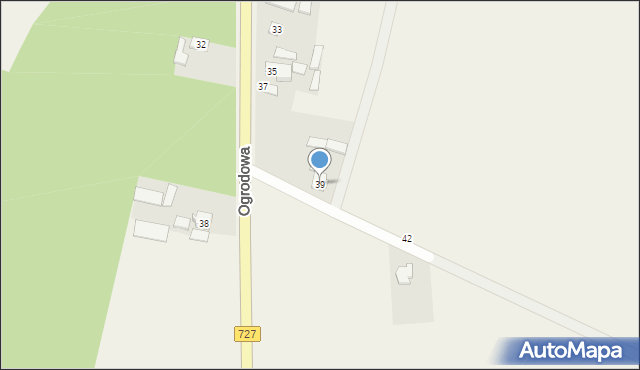 Radestów, Ogrodowa, 39, mapa Radestów