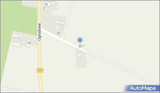 Radestów, Ogrodowa, 42, mapa Radestów