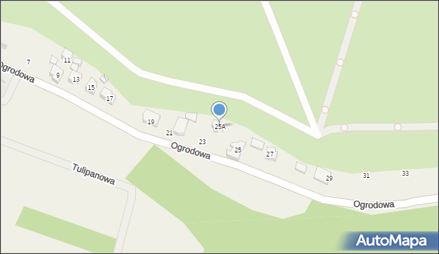 Radziszewo, Ogrodowa, 25A, mapa Radziszewo