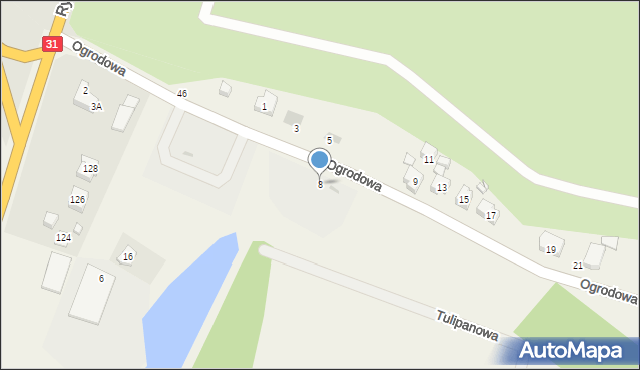 Radziszewo, Ogrodowa, 8, mapa Radziszewo