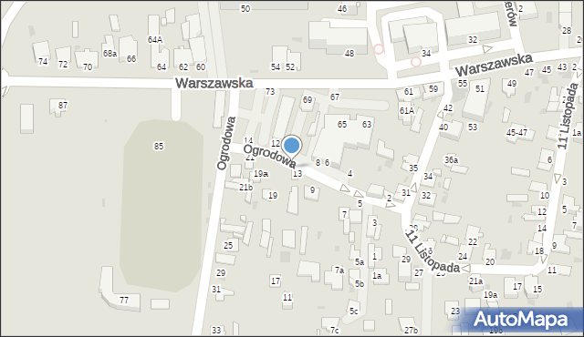 Radzyń Podlaski, Ogrodowa, 15, mapa Radzyń Podlaski