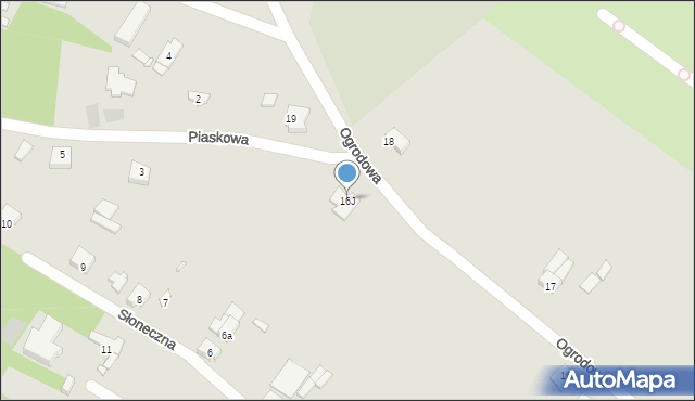 Rakoniewice, Ogrodowa, 16J, mapa Rakoniewice