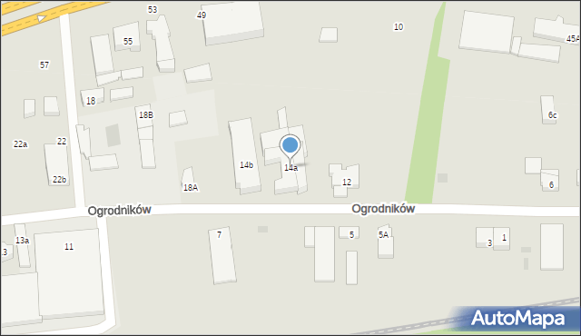 Reda, Ogrodników, 14a, mapa Reda