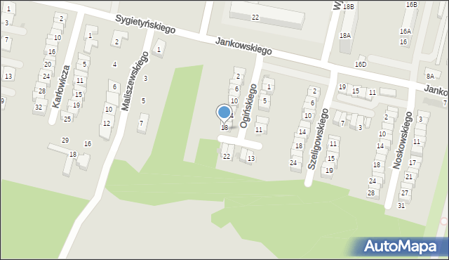 Ruda Śląska, Ogińskiego Michała Kleofasa, 20, mapa Rudy Śląskiej