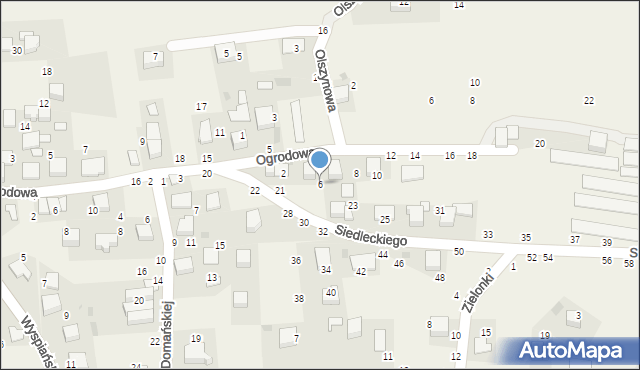 Rudawa, Ogrodowa, 6, mapa Rudawa