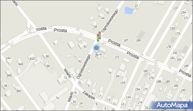 Rybnik, Ogrodowskiego Kazimierza, por., 29, mapa Rybnika