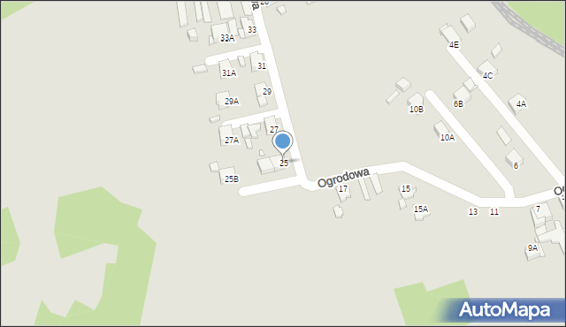 Rybnik, Ogrodowa, 25, mapa Rybnika