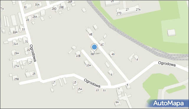 Rybnik, Ogrodowa, 8, mapa Rybnika