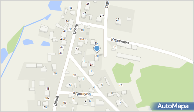 Ryczówek, Ogrodowa, 28, mapa Ryczówek