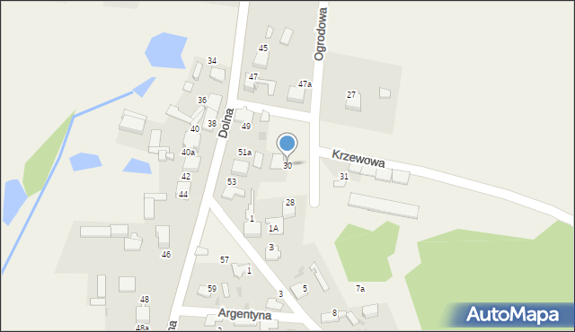 Ryczówek, Ogrodowa, 30, mapa Ryczówek