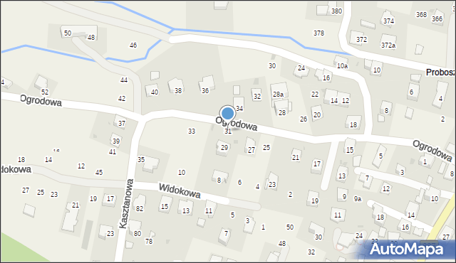 Rymanów-Zdrój, Ogrodowa, 31, mapa Rymanów-Zdrój