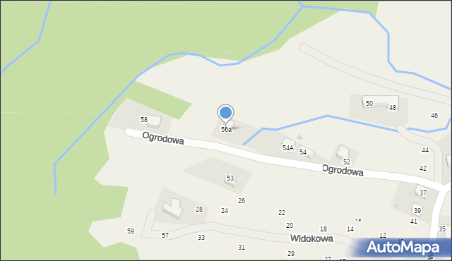 Rymanów-Zdrój, Ogrodowa, 56a, mapa Rymanów-Zdrój