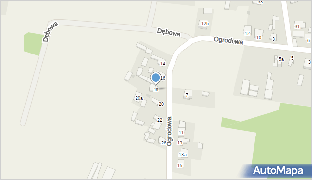 Rzerzęczyce, Ogrodowa, 18, mapa Rzerzęczyce