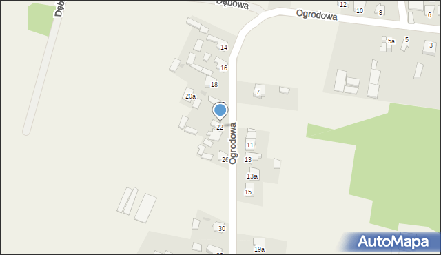 Rzerzęczyce, Ogrodowa, 22, mapa Rzerzęczyce