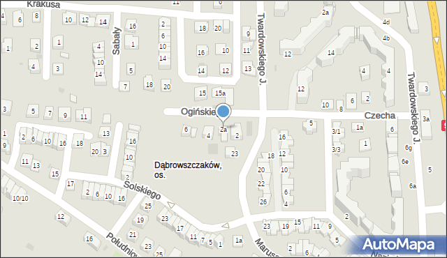 Rzeszów, Ogińskiego Michała Kleofasa, 2a, mapa Rzeszów