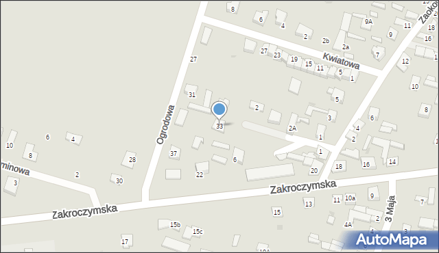 Serock, Ogrodowa, 33, mapa Serock
