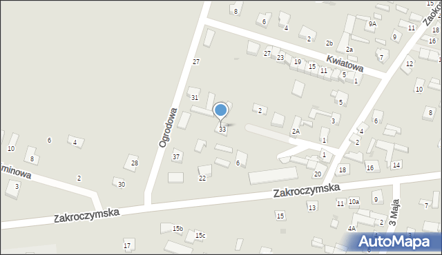Serock, Ogrodowa, 33A, mapa Serock