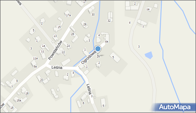 Sidzina, Ogrodowa, 2b, mapa Sidzina