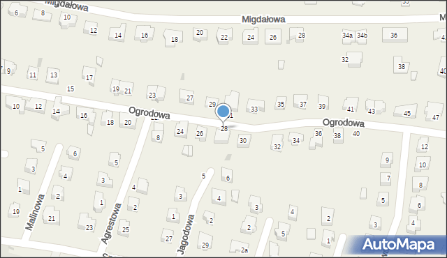 Siemianice, Ogrodowa, 28, mapa Siemianice